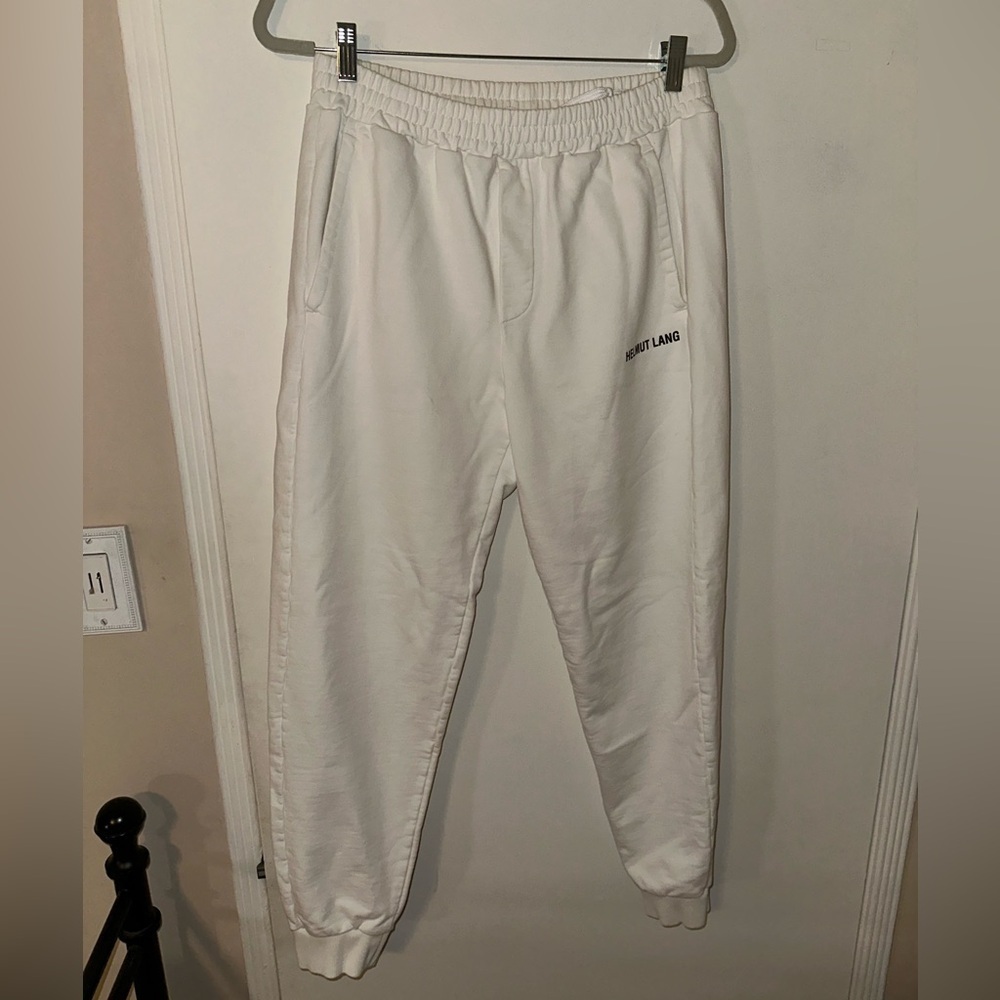 Helmut Lang White logo-print track pants for Men Size Medium - Picture 9 of 10
